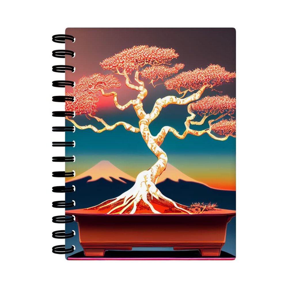 Bonsai Spiral Notebook - Tree Notebook - Printed Notebook